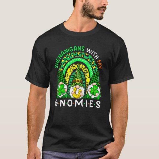 St Patricks Day Gnome Let Shenanigans Begin Shamro Tシャツ (正面)