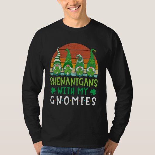 St Patricks Day Gnome Let Shenanigans Begin Shamro Tシャツ (正面)