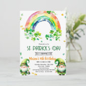 St Patricks Day gnome party invitation 招待状 (スタンド正面)