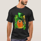 St. Patricks Day Gnome Shamrocks Horseshoe Irish L Tシャツ (正面)