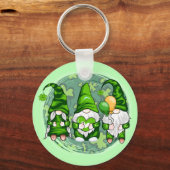 St. Patrick's Day Gnomes Shamrock Gnomes-54989 キーホルダー (正面)