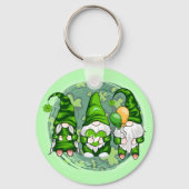 St. Patrick's Day Gnomes Shamrock Gnomes-54989 キーホルダー (裏面)