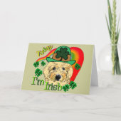 St patricks day Goldendoodle カード (正面)
