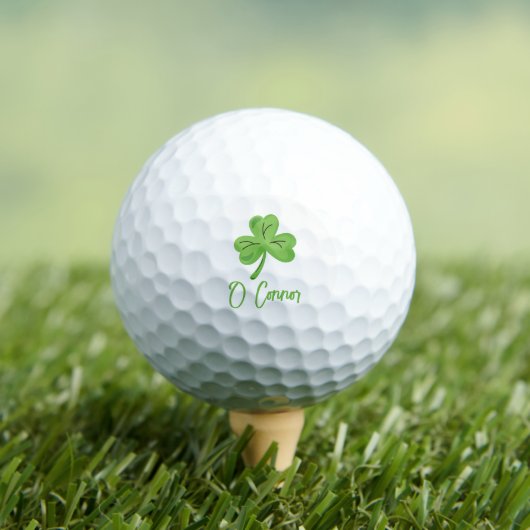 St. Patrick's Day Golf Golfer Custom Personalized ゴルフボール (インサイチュ 木)