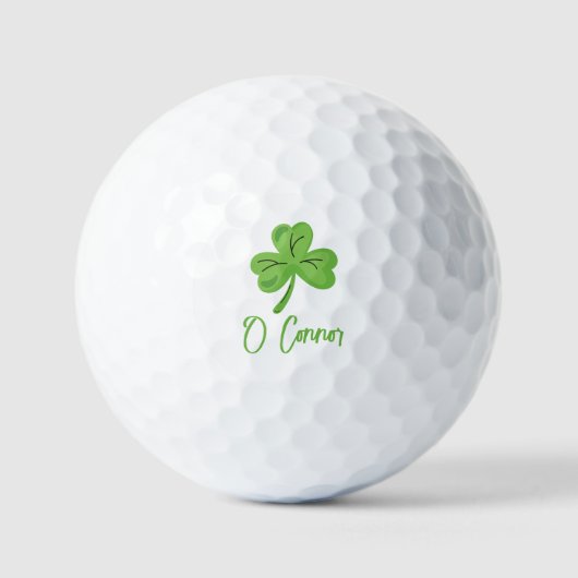 St. Patrick's Day Golf Golfer Custom Personalized ゴルフボール (正面)