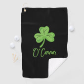 St. Patrick's Day Golfer Custom Lucky Shamrock ゴルフタオル (インサイチュ)