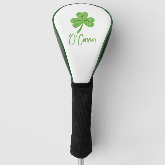 St. Patrick's Day Golfer Custom Sports Shamrock  ゴルフヘッドカバー (正面)