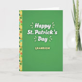 St Patricks Day Grandson Card カード (正面)
