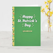 St Patricks Day Grandson Card カード (黄色い花)