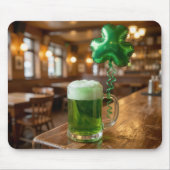 St. Patrick's Day Green Beer and Balloon マウスパッド (正面)