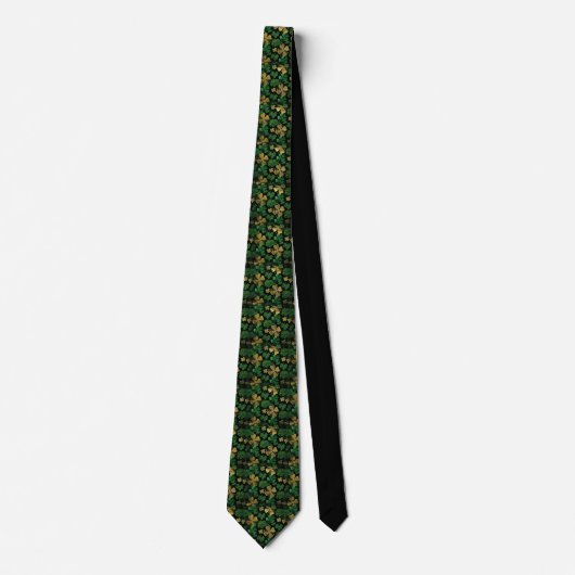 St. Patrick's Day Green Clover Custom Necktie ネクタイ (正面)