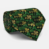 St. Patrick's Day Green Clover Custom Necktie ネクタイ (ロール)