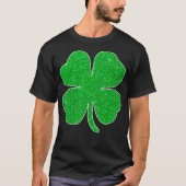 St Patricks Day Green Glitter Clover Shamrock Tシャツ (正面)