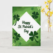 St Patricks Day Green Scene Card カード (黄色い花)