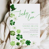 St. Patricks Day Green Shamrock Bridal Shower 招待状