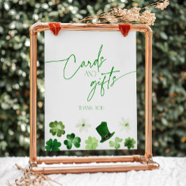 St. Patricks Day Green Shamrock Cards and Gifts 台座サイン