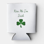 St. Patrick's Day Green Shamrock Kiss Me I'm Irish 缶クーラー (正面)