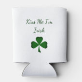 St. Patrick's Day Green Shamrock Kiss Me I'm Irish 缶クーラー (裏面)