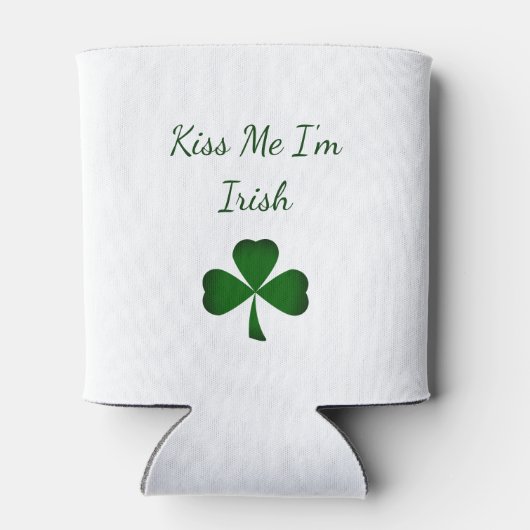 St. Patrick's Day Green Shamrock Kiss Me I'm Irish 缶クーラー (裏面)
