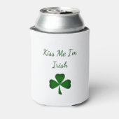 St. Patrick's Day Green Shamrock Kiss Me I'm Irish 缶クーラー (缶裏面)