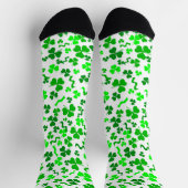 St Patrick's Day Green Shamrocks Confetti ソックス (上部)