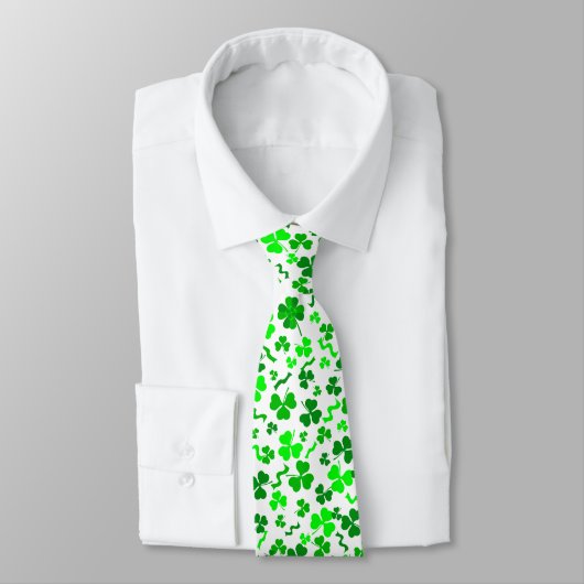 St Patrick's Day Green Shamrocks Confetti ネクタイ (タイ)