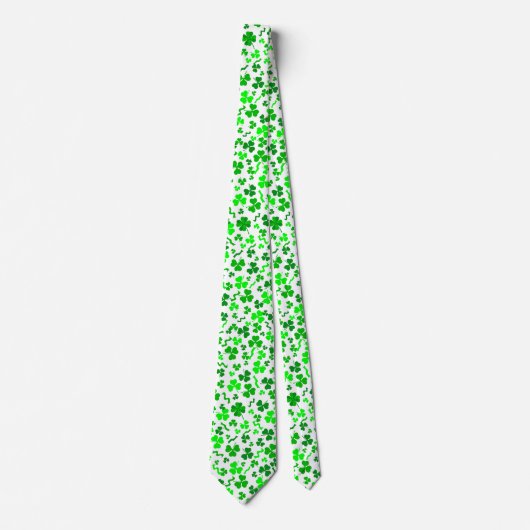 St Patrick's Day Green Shamrocks Confetti ネクタイ (正面)