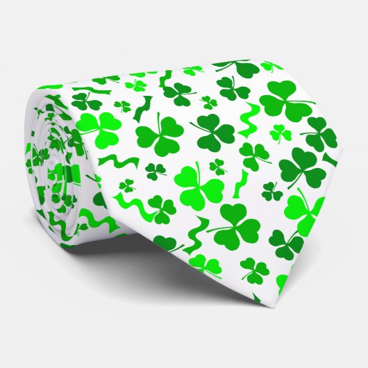St Patrick's Day Green Shamrocks Confetti ネクタイ (ロール)