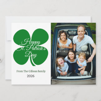 St. patrick's day Green Shamrocks family photo シーズンカード