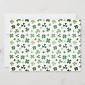 St. patrick's day Green Shamrocks family photo シーズンカード (裏面)