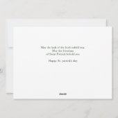 St. patrick's day Green Shamrocks family photo Hol シーズンカード (裏面)