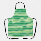 St. Patrick's Day Green Stripes Pattern-54608 エプロン (正面)
