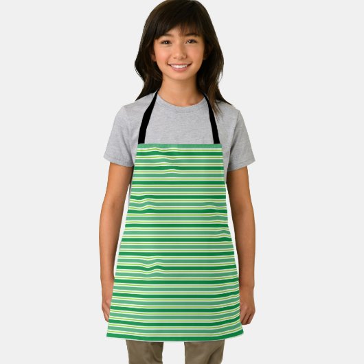 St. Patrick's Day Green Stripes Pattern-54608 エプロン (インサイチュ)