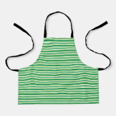 St. Patrick's Day Green Stripes Pattern-54608 エプロン (正面)