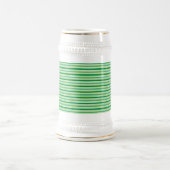 St. Patrick's Day Green Stripes Pattern-54608 ビールジョッキ (中央)