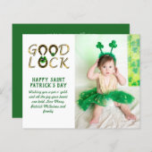 St Patrick's Day Greeting PHOTO Cards予算 (正面/裏面)