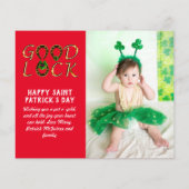 St Patrick's Day Greeting PHOTO Cards予算 (裏面)