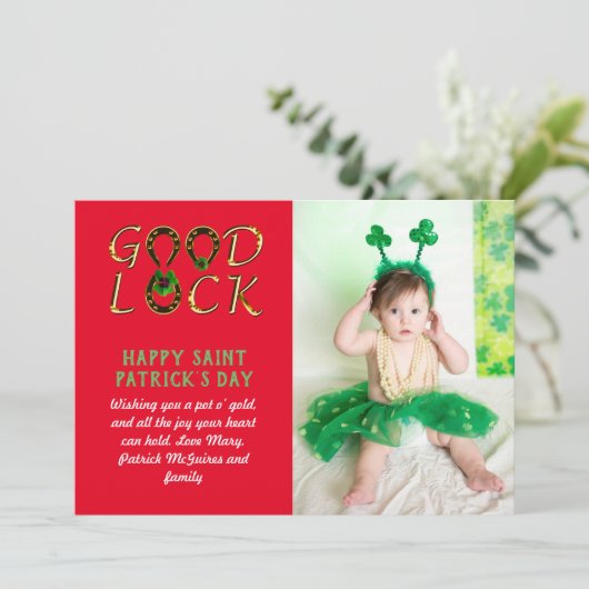 St Patrick's Day Greeting PHOTO Cards予算 (スタンド正面)