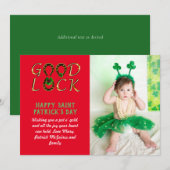 St Patrick's Day Greeting PHOTO Cards予算 (正面/裏面)