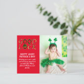 St Patrick's Day Greeting PHOTO Cards予算 ポストカード (スタンド正面)