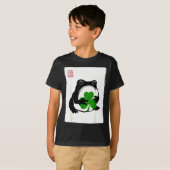 St. patricks day grumpy frog shamrock japanese tシャツ (正面フル)
