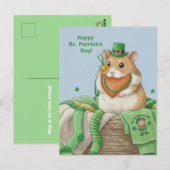 St. Patrick's Day Hamster Postcard ポストカード (正面/裏面)