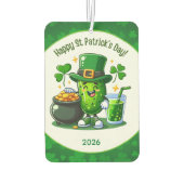 St Patricks Day Happy Pickle カーエアーフレッシュナー (裏面)