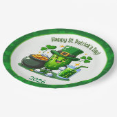 St Patricks Day Happy Pickle ペーパープレート (アングル)