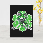 St Patrick's Day Hockey Irish Boys Saint Paddy's S カード (黄色い花)