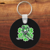 St Patrick's Day Hockey Irish Boys Saint Paddy's S キーホルダー (正面)