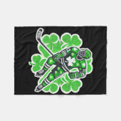 St Patrick's Day Hockey Irish Boys Saint Paddy's S フリースブランケット (正面(横))