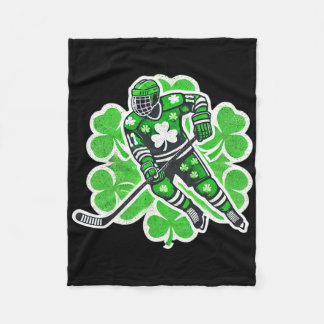 St Patrick's Day Hockey Irish Boys Saint Paddy's S フリースブランケット
