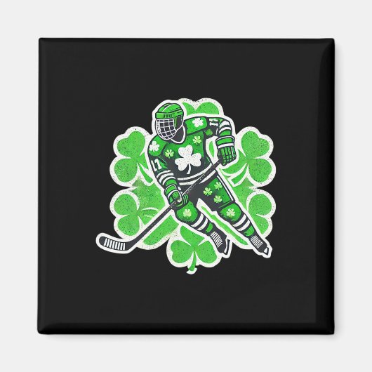 St Patrick's Day Hockey Irish Boys Saint Paddy's S マグネット (正面)