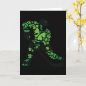 St Patricks Day Hockey Player - Shamrock Spirit Sp カード (黄色い花)